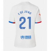 Barcelona Frenkie de Jong #21 Udebanetrøje Dame 2023-24 Kortærmet